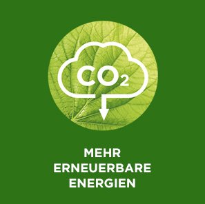Mehr erneuerbare Energien - Pictogramm